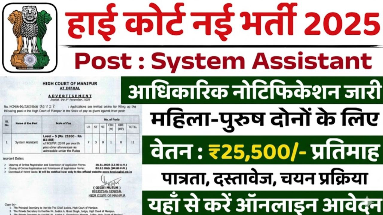 High Court Recruitment 2025