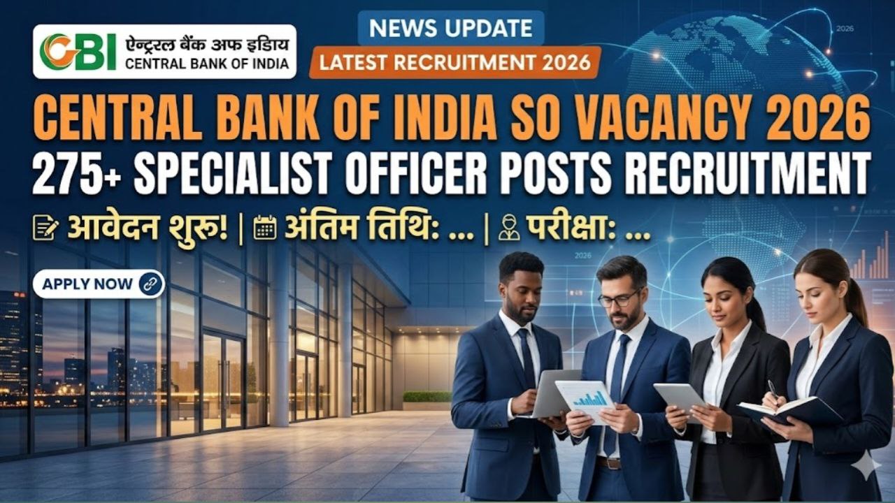 Central Bank of India SO Vacancy 2026